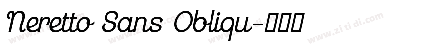 Neretto Sans Obliqu字体转换
